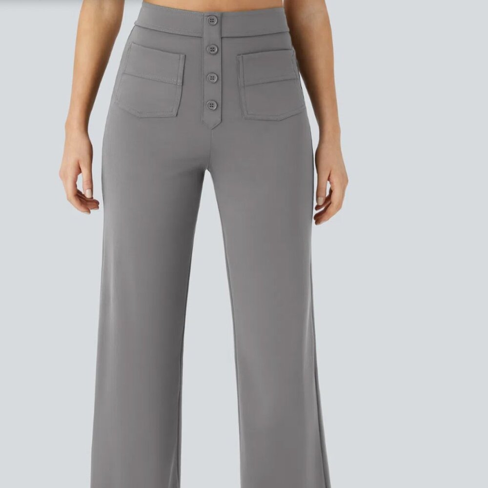 Halara L Tall High Waisted Button Multiple Pocket… - image 4